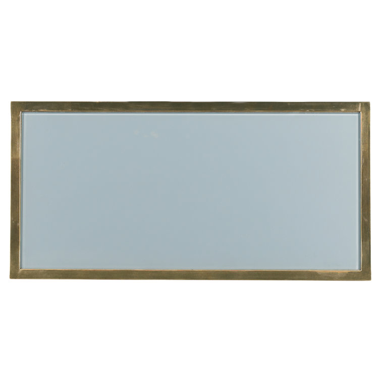 Essex Aged Brass 3-Drawer Accent Chest in Blue and Brown