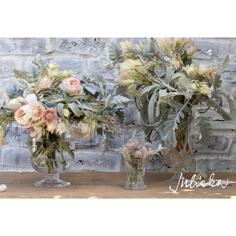 Clear Glass Spiral Threaded Candle Holder Vase