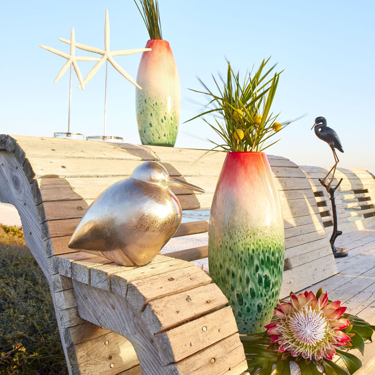 Large White Crystal Sea Star Sculpture on Chrome Stand