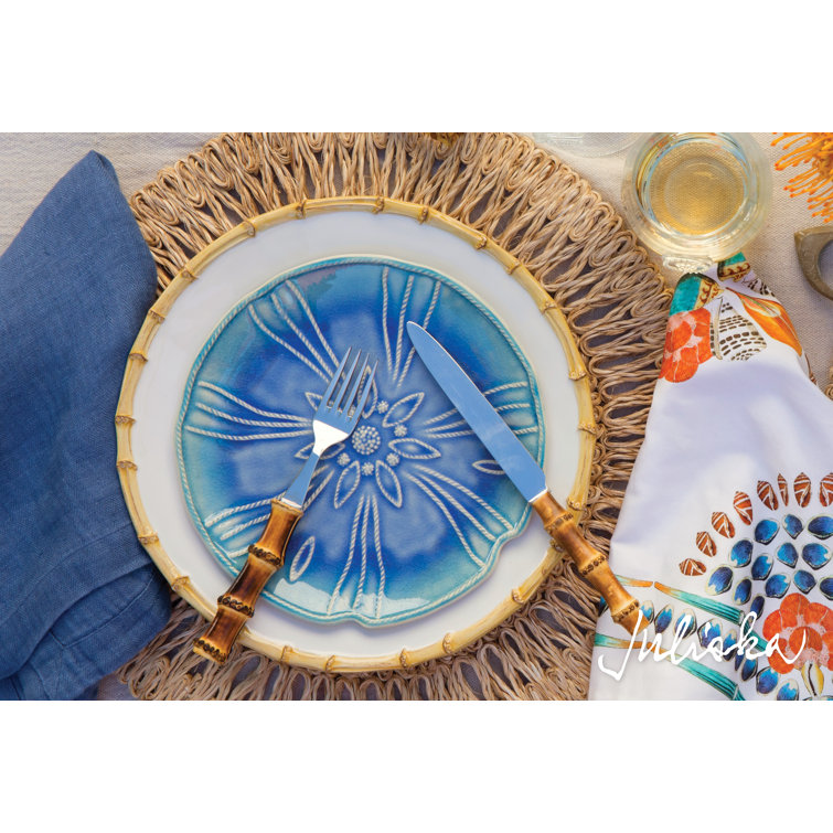 Juliska Classic Hand-Painted Bamboo Ceramic Charger Plate