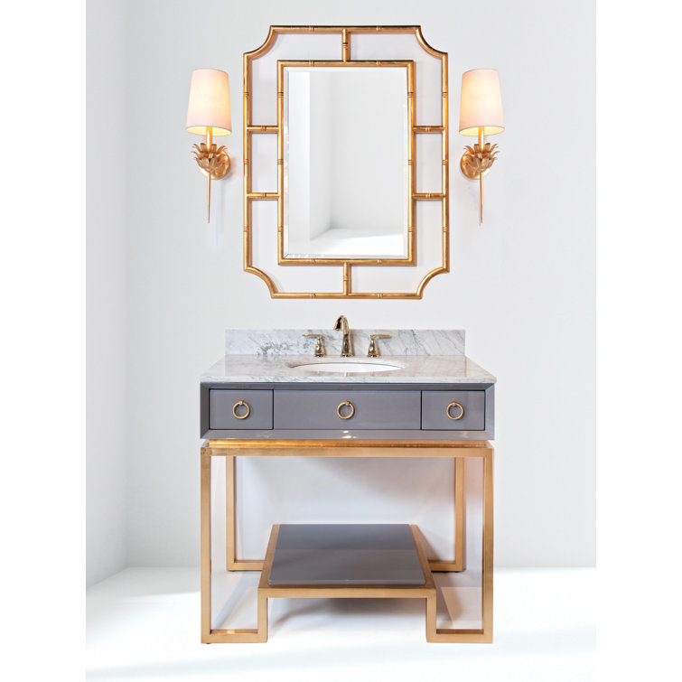 Delilah Gold Leaf 20.5" Contemporary Wallchiere with White Linen Shade