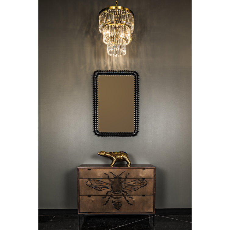Venice Brass and Crystal 3-Light Chandelier