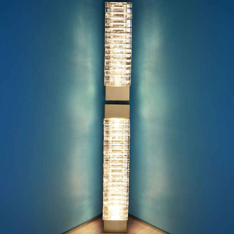 Aged Brass 27" Contemporary Direct Wired Sconce
