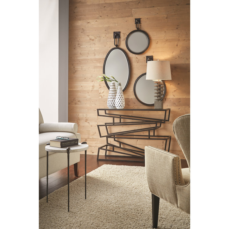Lucia Antique Gold Round Wall Mirror