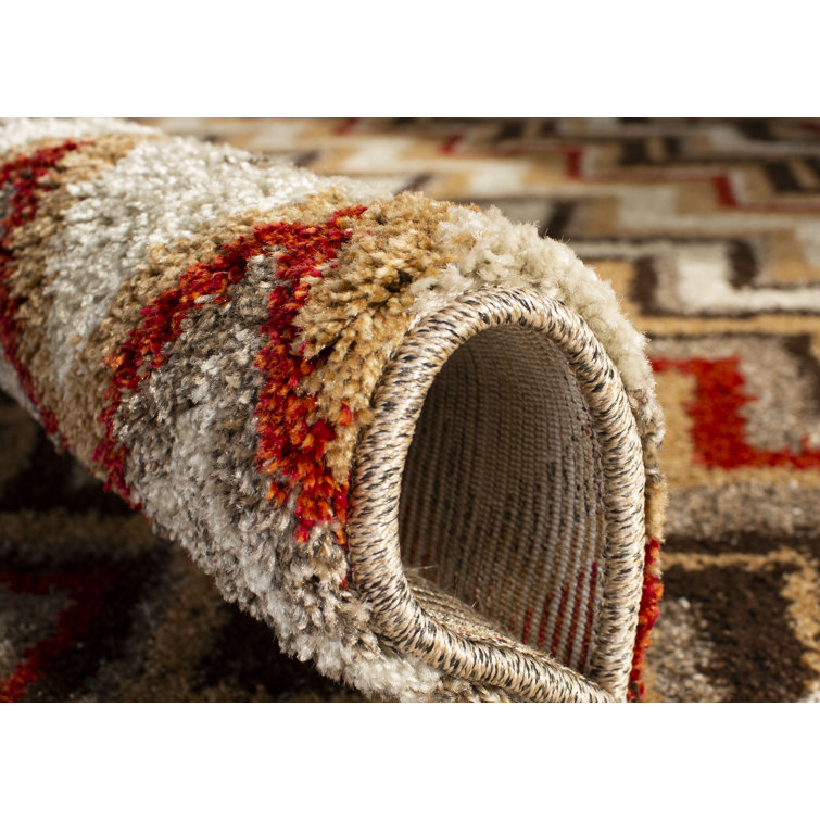 Tahoe Multicolor Stripe 4' x 6' Synthetic Easy Care Rug