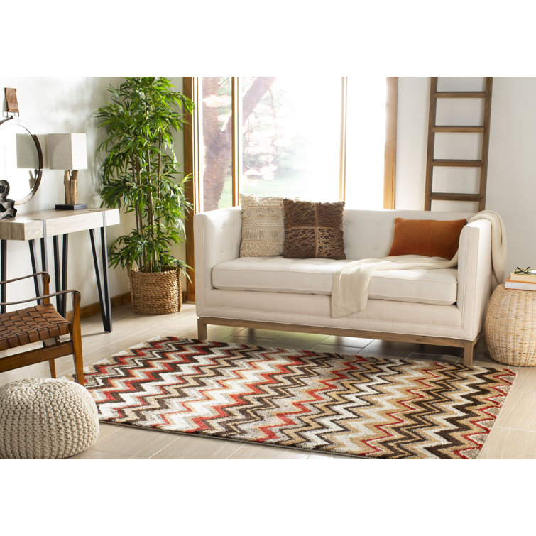 Tahoe Multicolor Stripe 4' x 6' Synthetic Easy Care Rug