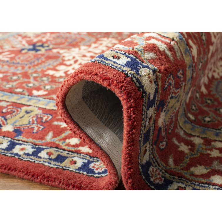 Antiquity Red and Multi Wool 5' x 8' Handmade Tufted Rug