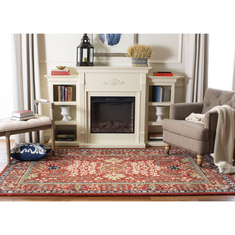 Antiquity Red and Multi Wool 5' x 8' Handmade Tufted Rug