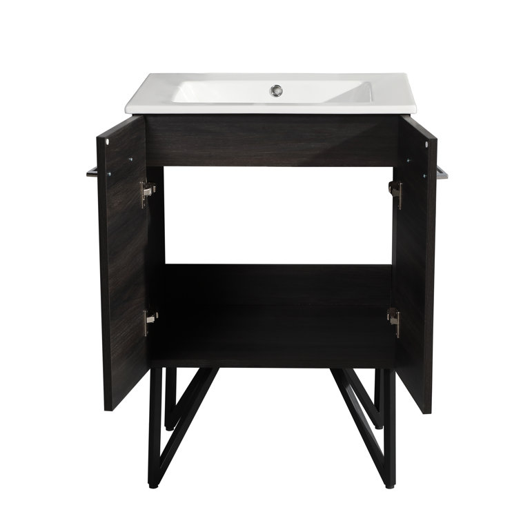 Annecy 24" Black Walnut Freestanding Bathroom Vanity