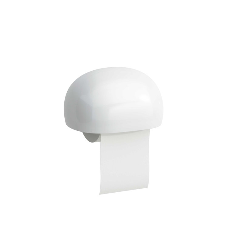 White Contemporary Wall Mount Toilet Paper Holder