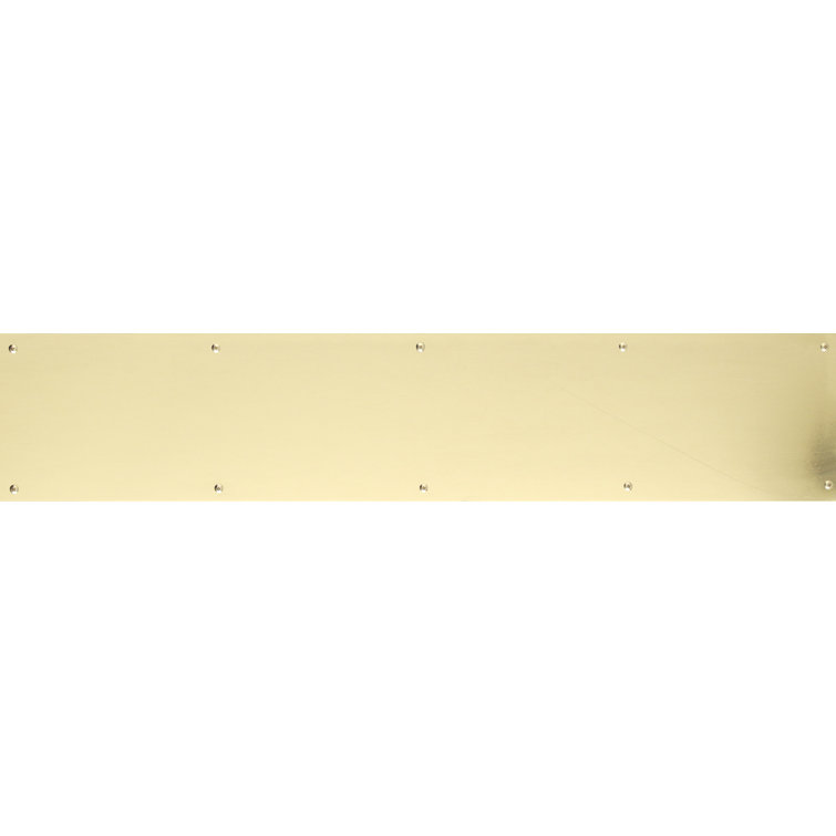 Lifetime Polished Brass Screw Mount Kick Plate with Mounting Hardware