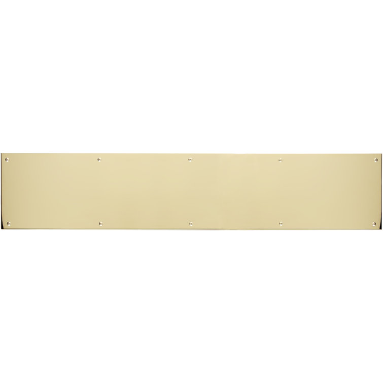 Lifetime Polished Brass Screw Mount Kick Plate with Mounting Hardware