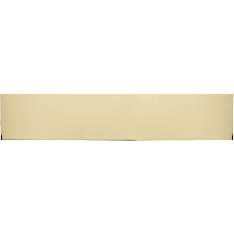 Polished Brass-Aluminum 6" x 28" Screw Mount Kick Plate