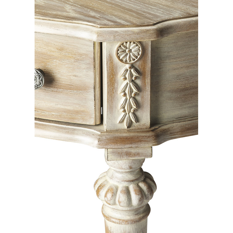 Halifax Driftwood Demilune Console Table with Storage