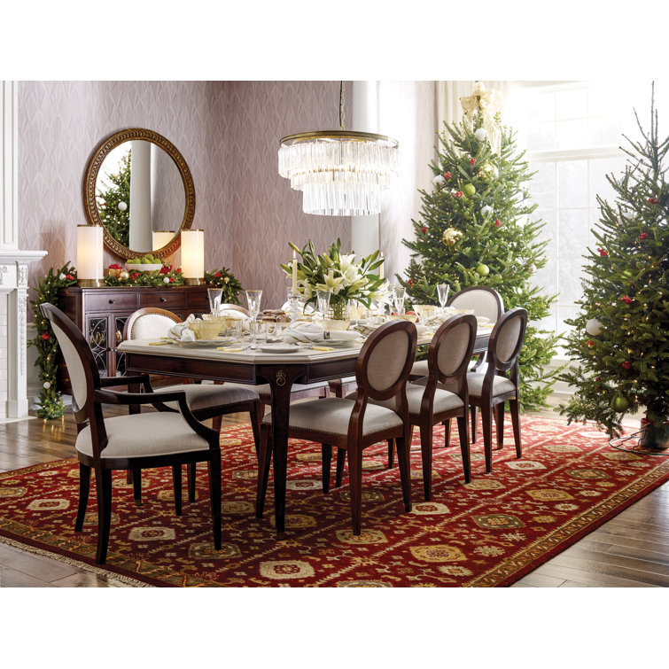 Sahara Linen Upholstered Side Chair with Bordeaux Frame, Set of 2