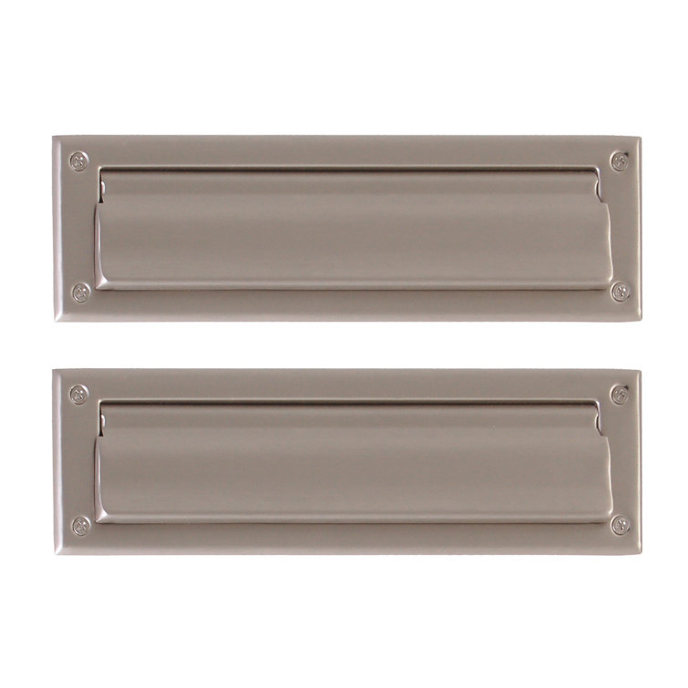 Satin Nickel 13" x 3.6" Solid Brass Mail Slot