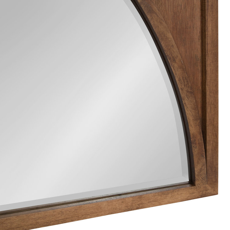 Andover Light Brown Solid Wood Full-Length Arch Mirror