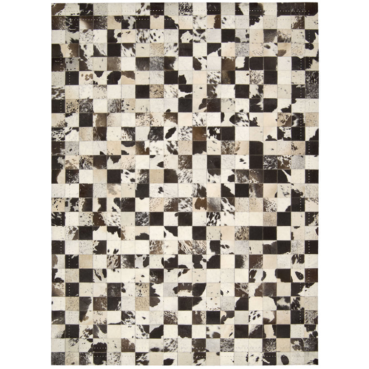 Tuxedo Elegance Handmade Cowhide 8' x 11' Area Rug