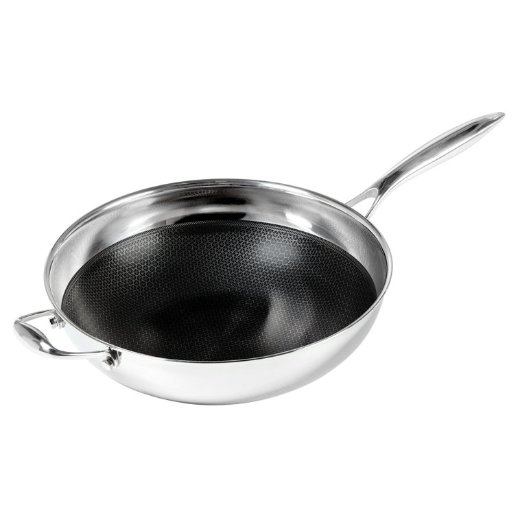 12.5-Inch Stainless Steel Quick Release Wok with Helper Handle