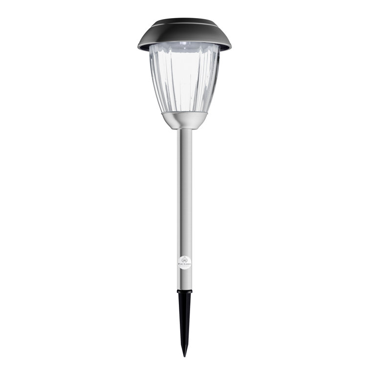 Gunmetal Solar Powered LED Pathway Lights Set of 8