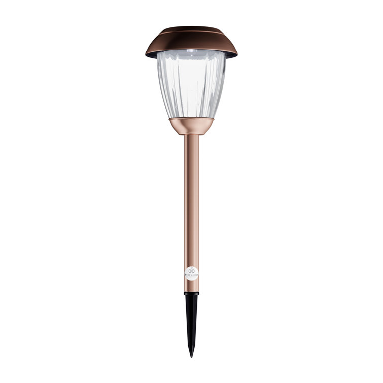 8 Solar Outdoor Lights - 16-Inch-Tall Stainless-Steel Stake Lights for Gardens, Walkways, Driveways, Landscapes, and Patios by Pure Garden (Set of 8)