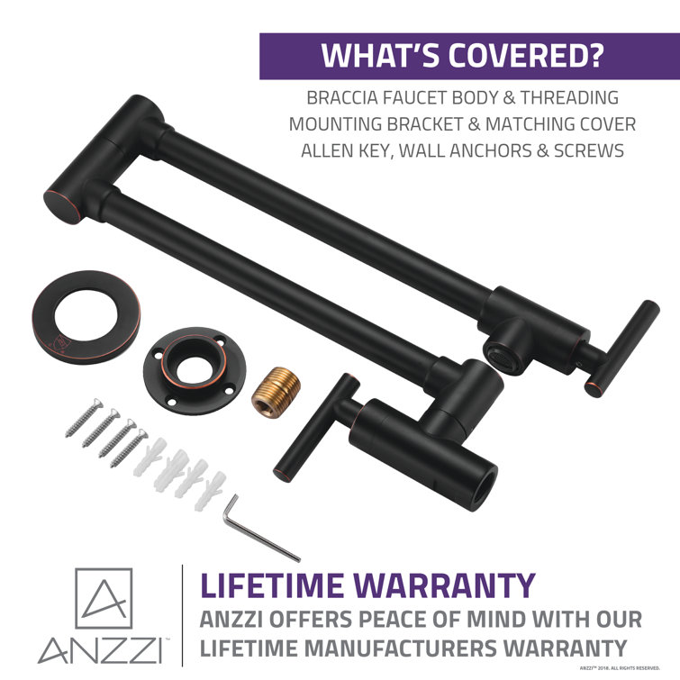 Oil Rubbed Bronze 24'' Wall Mounted Pot Filler