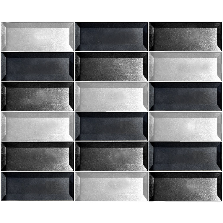 Metallic Gray and Silver 12x12 Glass Mosaic Tile