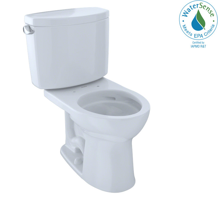 Cotton White Round Two-Piece High Efficiency Toilet