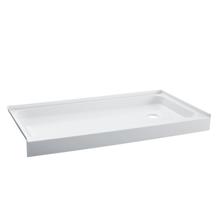 Voltaire 60" x 36" White Acrylic Shower Base with Right-Hand Drain