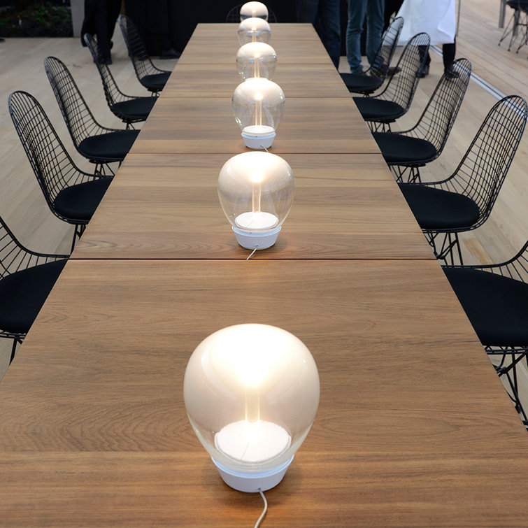 Empatia White Glass LED Table Lamp, 11.38" H