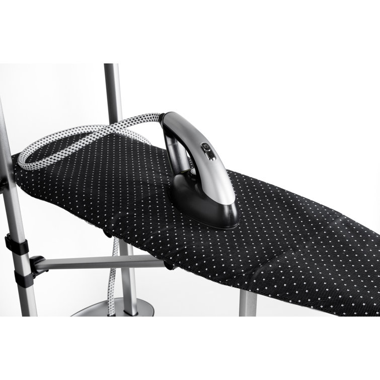 Black and Silver All-in-One Garment Steamer with Ironing Board