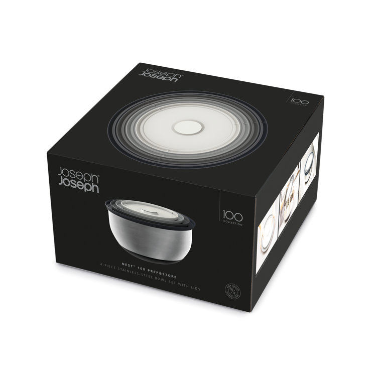 Stainless Steel Nesting Prep & Store Bowl Set with Lids