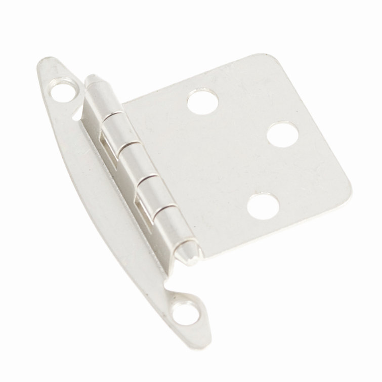 Satin Nickel Flush Mount Self-Closing Cabinet Hinges