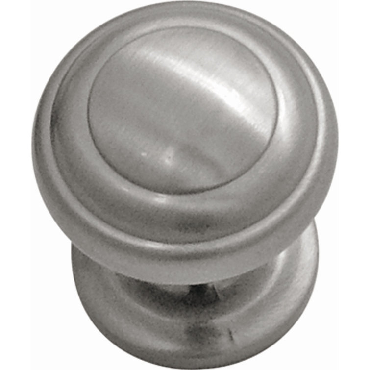 1-Inch Satin Nickel Round Cabinet Knob with Mounting Hardware