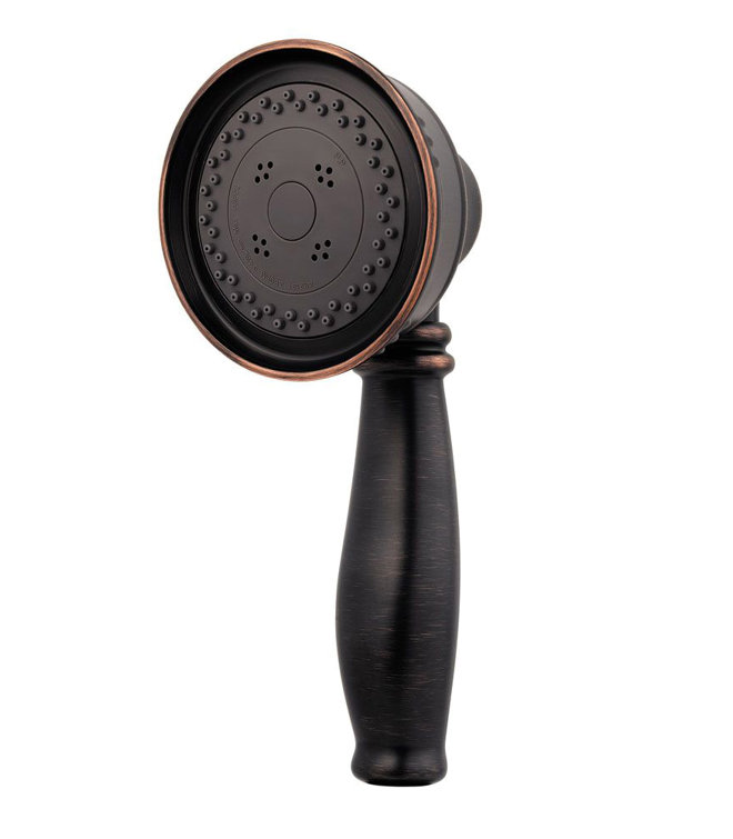 Tuscan Bronze Handheld Wall Mounted Shower Head with Pulse and Rain Settings