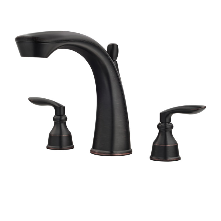 Tuscan Bronze Double Handle Roman Tub Faucet Set