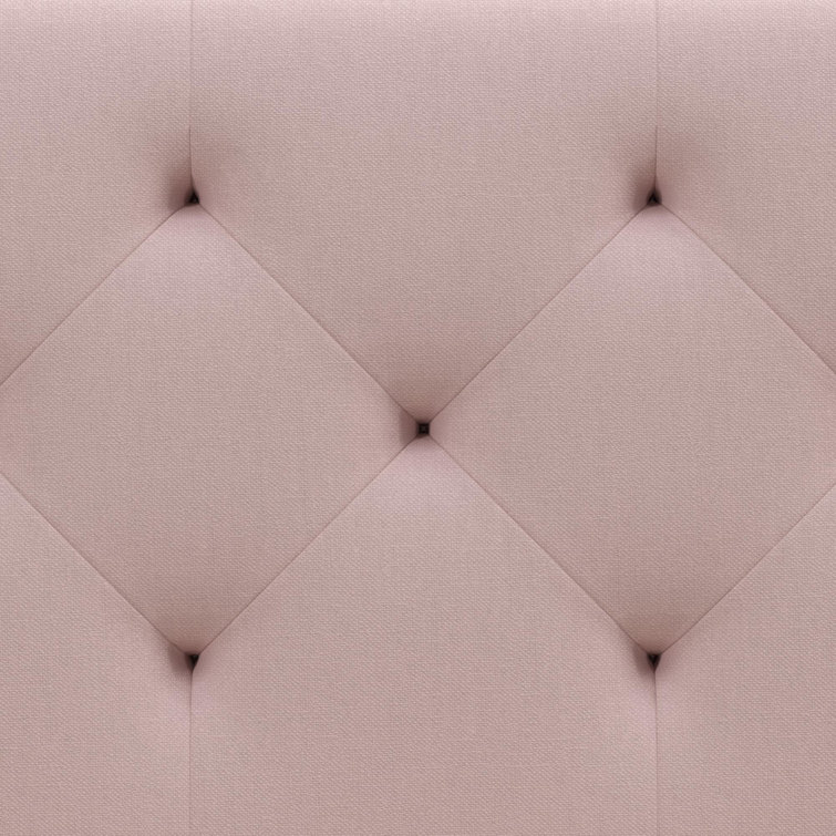 Elegant Gray Linen Upholstered Queen Platform Bed with Tufted Headboard