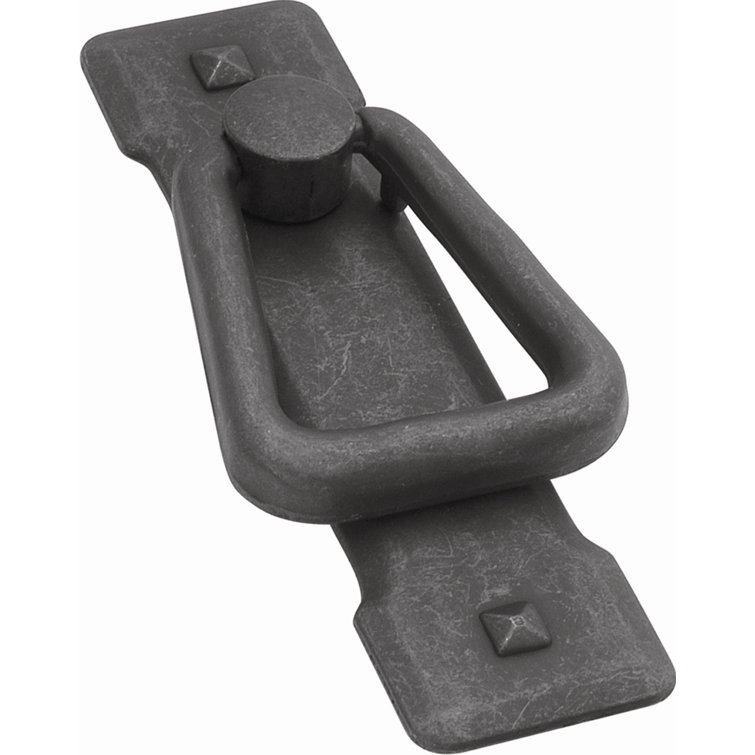 Antique Black Rustic Ring Cabinet Pull with Mounting Hardware