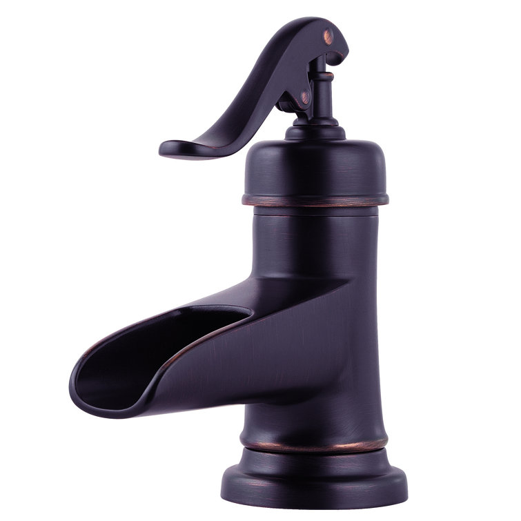 Tuscan Bronze Single Handle High Arc Bathroom Faucet