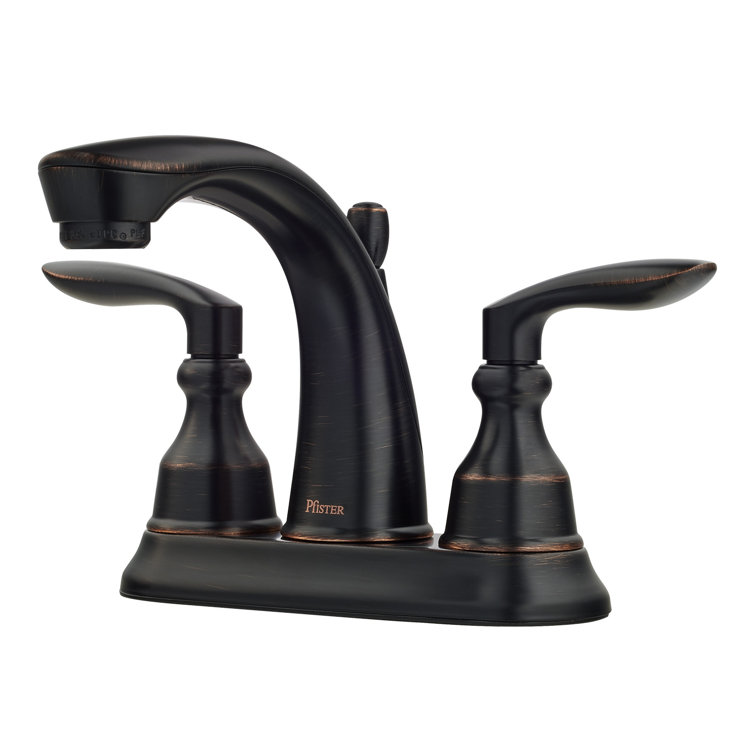 Tuscan Bronze Double Handle Centerset Bathroom Faucet