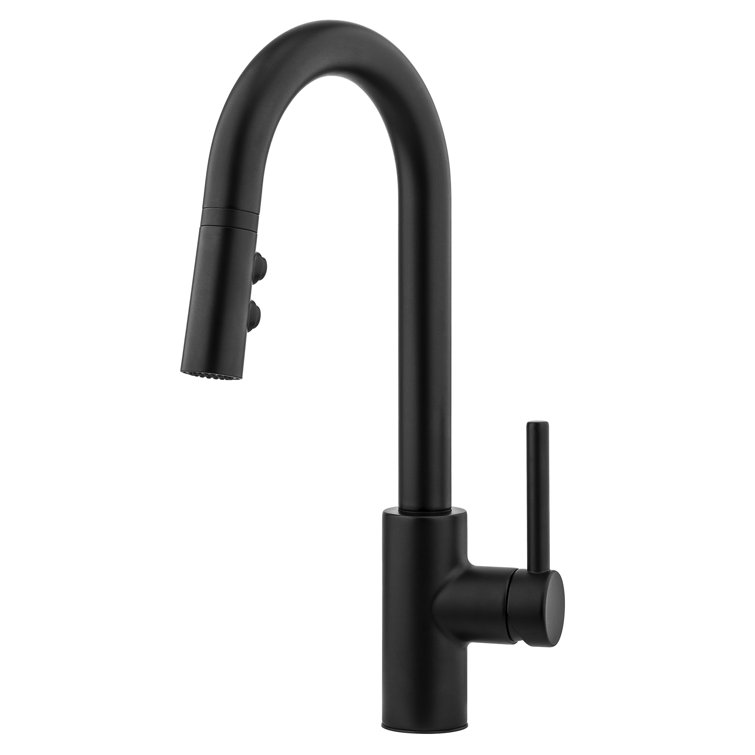 Stellen Matte Black Modern Pull-Down Bar Faucet