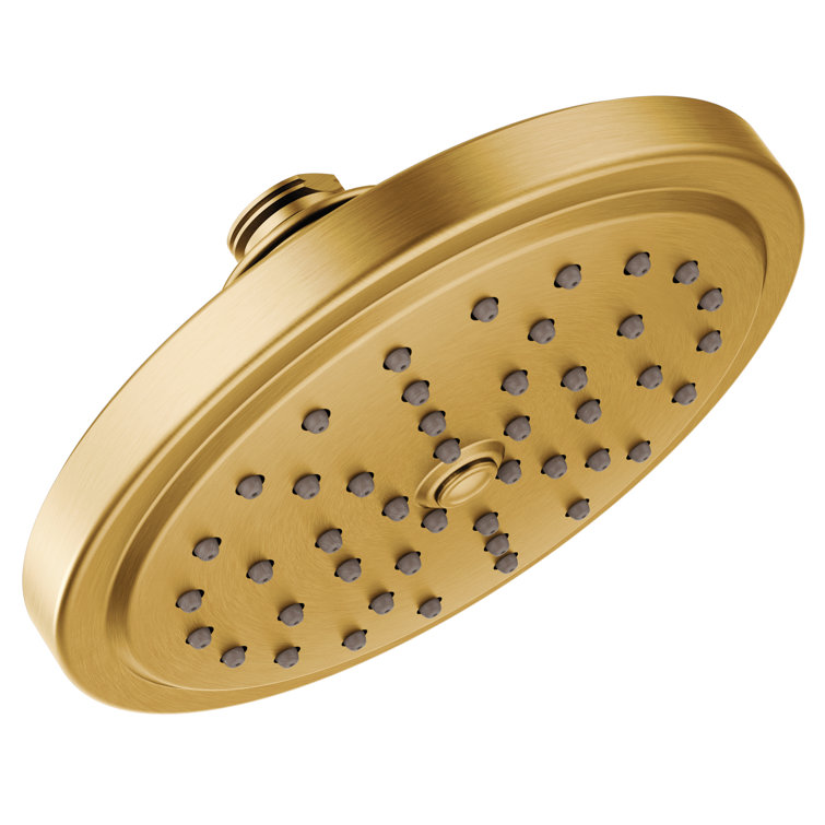 Brushed Gold 7-Inch Round Rain Shower Head