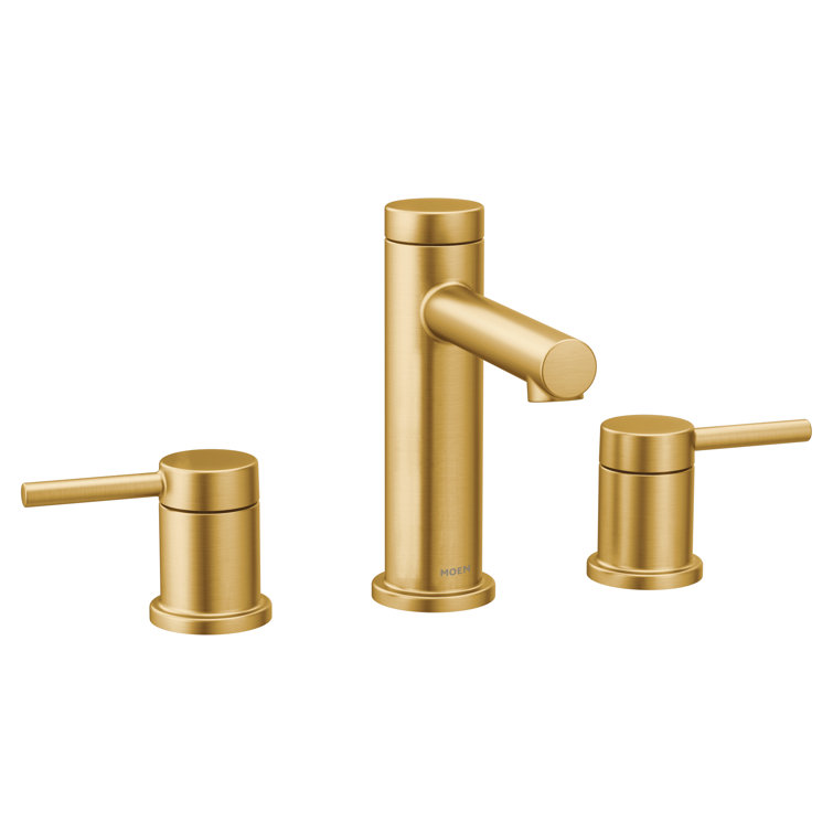 Modern Black Nickel Widespread Bathroom Faucet with Metal Handles