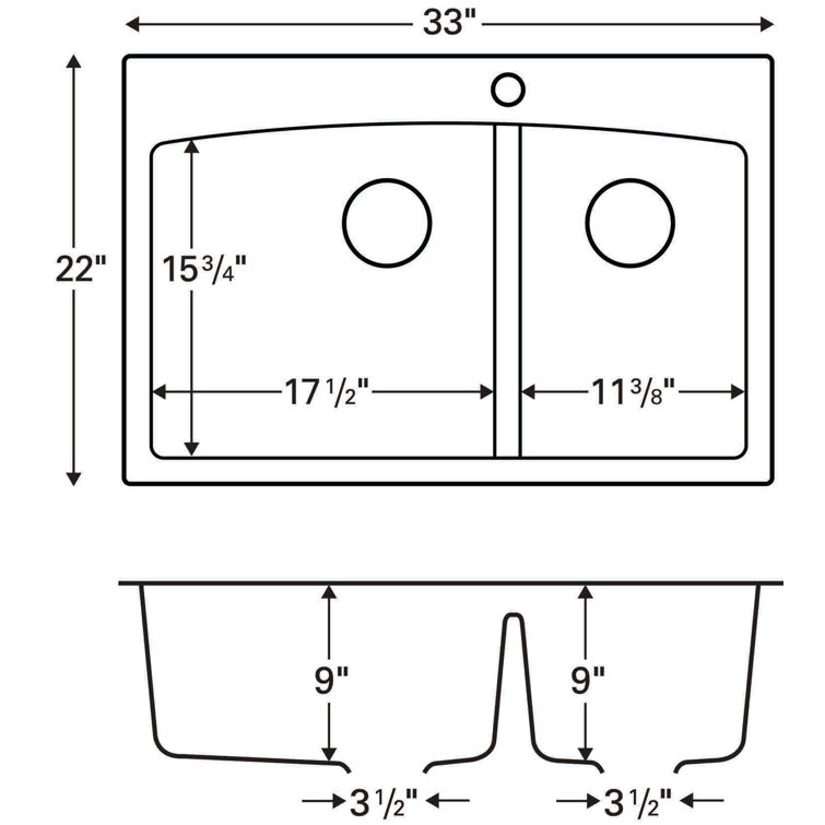 Brown Quartz Double Bowl Kitchen Sink with Rear Drain
