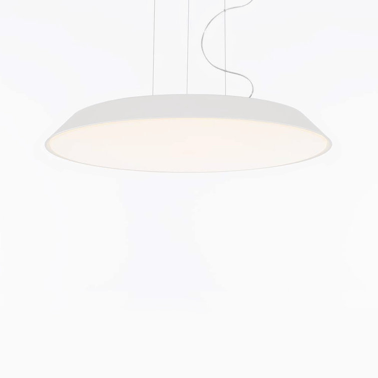 Febe White Glass LED Dimmable Suspension Lamp
