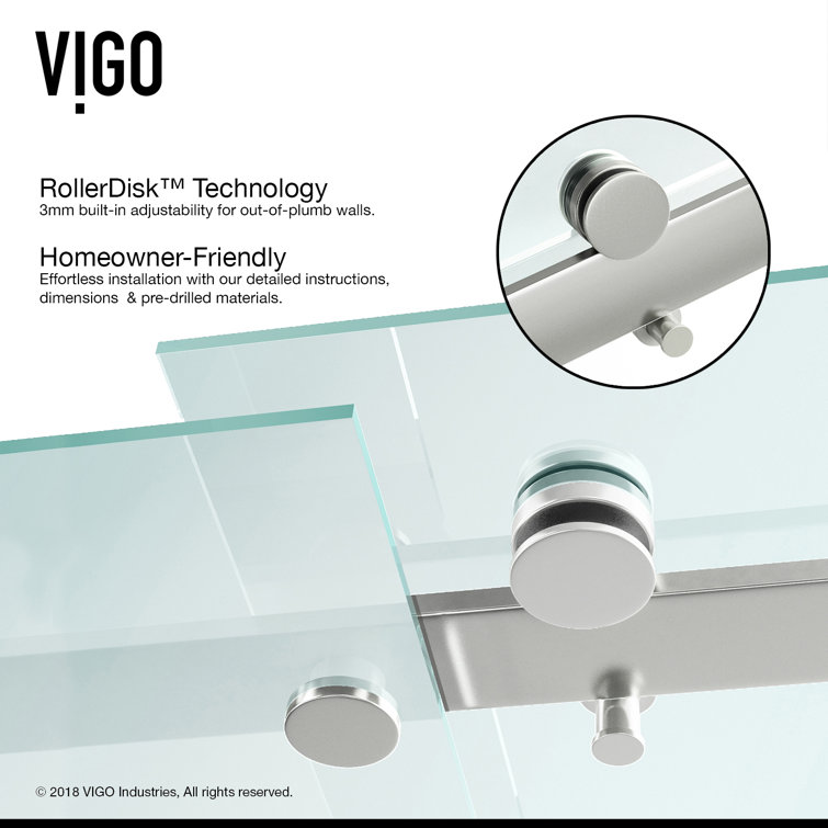Luca 60" Frameless Sliding Tub Door with Clear Glass