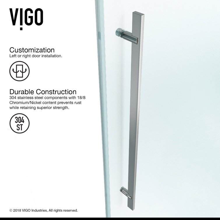 Luca 60" Frameless Sliding Tub Door with Clear Glass