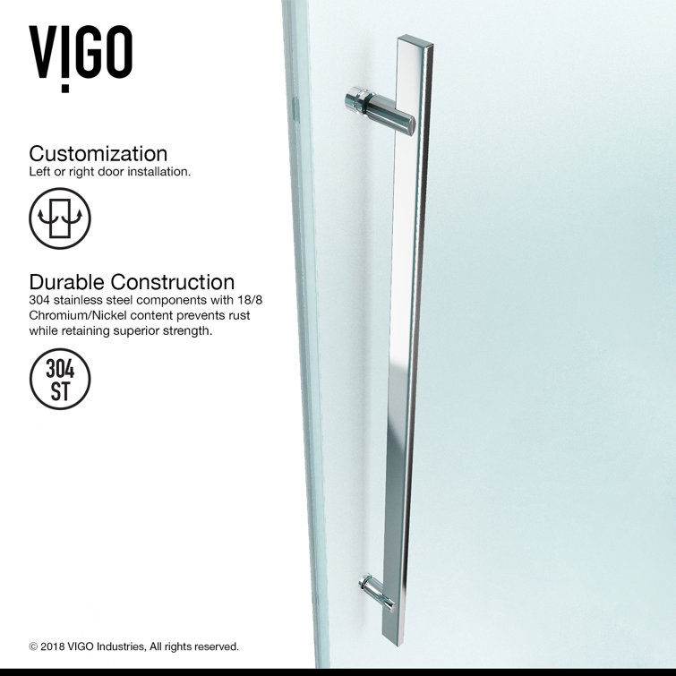 Luca 56-60" Frameless Sliding Tub Door with Clear Glass