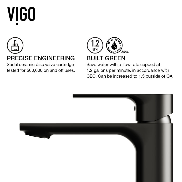 Norfolk Modern Matte Black Brass Vessel Sink Faucet