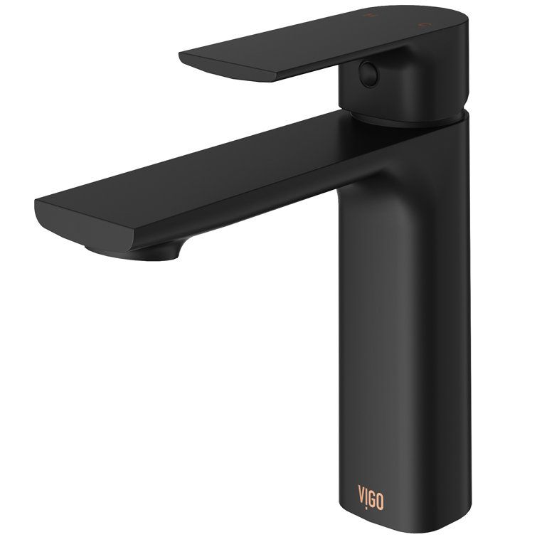 Matte Black Brass Single Handle Bathroom Faucet